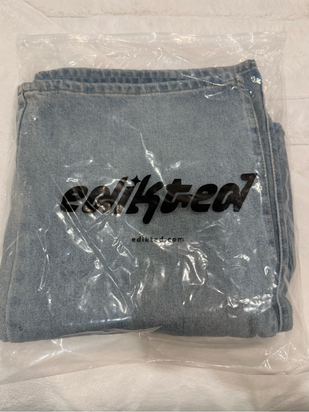 Edikted Pale Blue Straight Men's Jeans